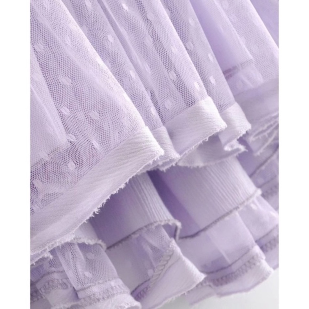 SOLD OUT Lavender Swiss Dot Halter Mini Dress - Picture 11 of 15